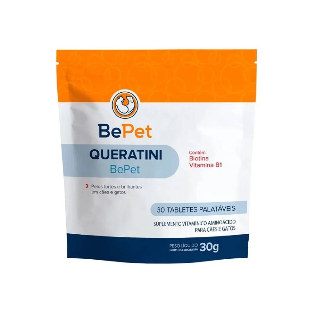 Suplemento Vitaminico Bepet Queratini Cães e Gatos - 30g
