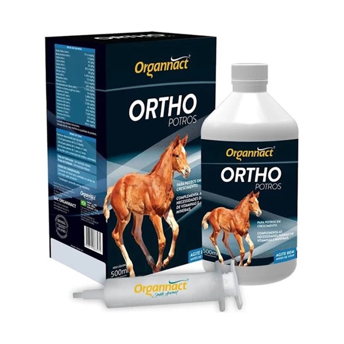 Suplemento Vitamínico Mineral para Equinos Ortho Potros Organnact 500 ml
