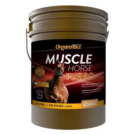 Suplemento Vitamínico Muscle Horse Turbo 15 Kg - Organnact - Grátis Copo Térmico e Boné