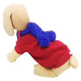 Sweater de Tricot Com Cachecol Para Cachorro Tamanho P - Agridoce