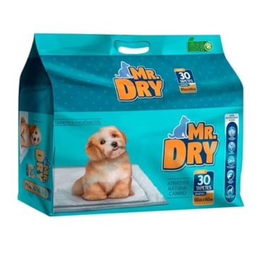 Tapete Higiênico Mr. Dry para Cães com 30un 60x60cm 