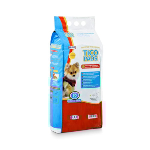 Tapete Higienico Para Cães Tico Pads 30 unidades