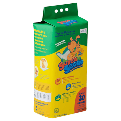 Tapete Higiênico Super Secão 80X60 cm 30 Unidades