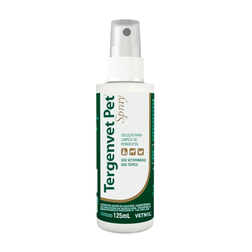 Tergenvet Pet Spray Vetnil Solução para Limpeza de Ferimentos 125 ml