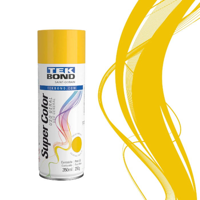 Tinta em Spray Amarelo 350ml - Tekbond