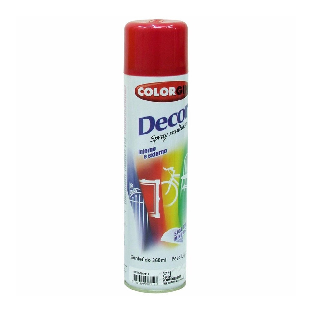 Tinta Spray Decor cor Vermelha 360ml