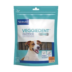 Tiras Mastigáveis Virbac VeggieDent Fresh Cães 5 a 10kg