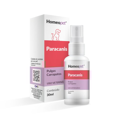 Tratamento Homeopático Paracanis Pulgas e Carrapatos 30ML