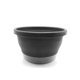 Vaso Plástico Veneza com Prato Acoplado Riqueplas 18 x 12 cm 1,7 litros