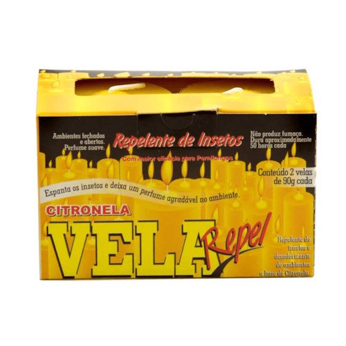 Vela Repel Repelente de Insetos Fragrância Citronela 