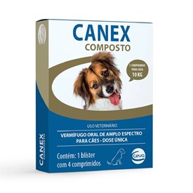Vermífugo Canex Composto Ceva para Cães - 4 comprimidos