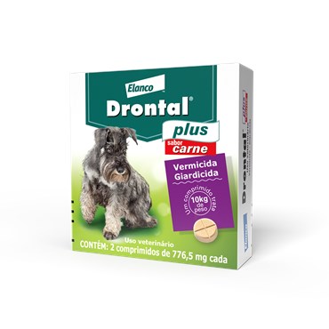 Vermífugo Drontal Plus para Cães 10 kg com 2 Comprimidos