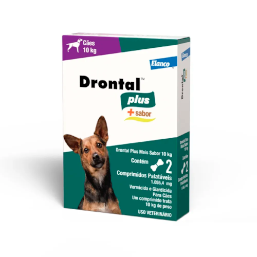 Vermífugo Drontal Plus para Cães de Até 10 kg 