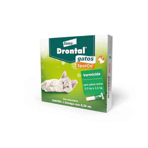 Vermífugo Drontal SpotOn para Gatos de 500g á 2,5kg 0,35ml