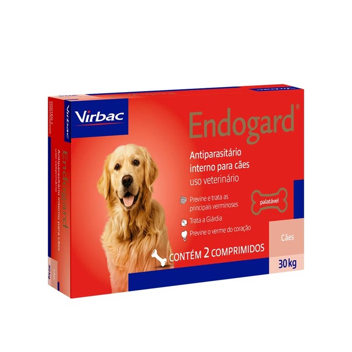 Vermífugo Endogard para Cães Virbac com 2 Comprimidos 