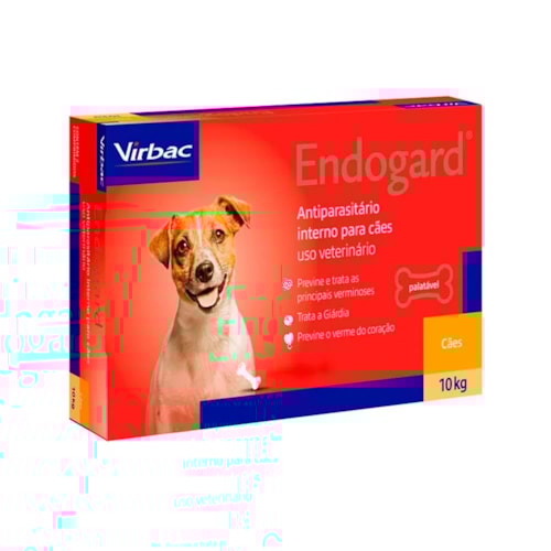 Vermífugo Endogard para Cães Virbac com 2 Comprimidos 