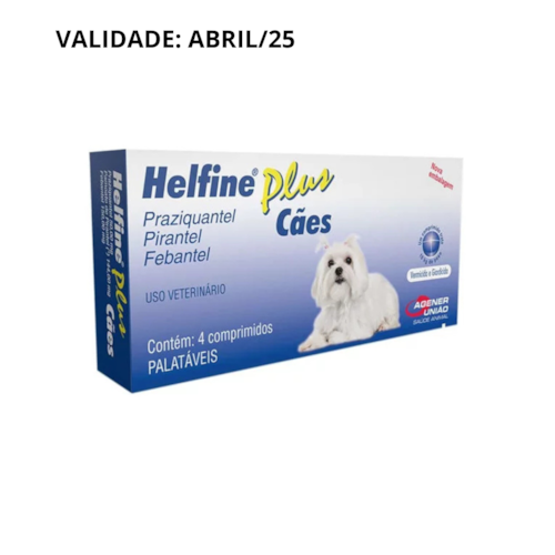 Vermífugo Helfine Plus para Cães 10kg 