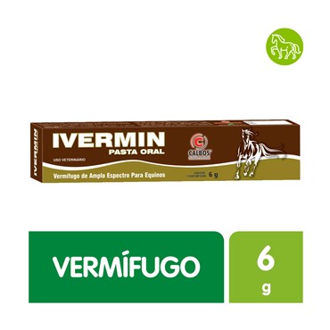 Vermífugo Ivermin Pasta Calbos para Equinos 6g 