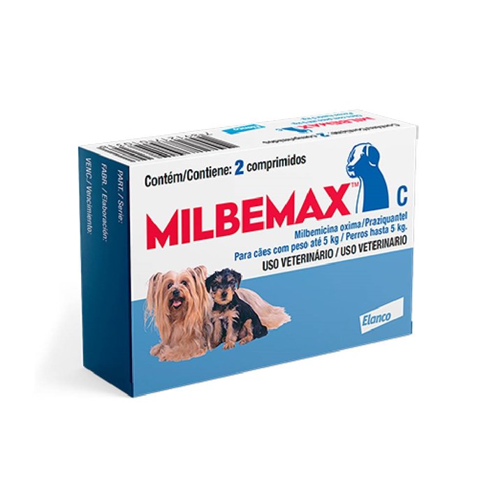 Vermífugo Milbemax para Cães até 5kg