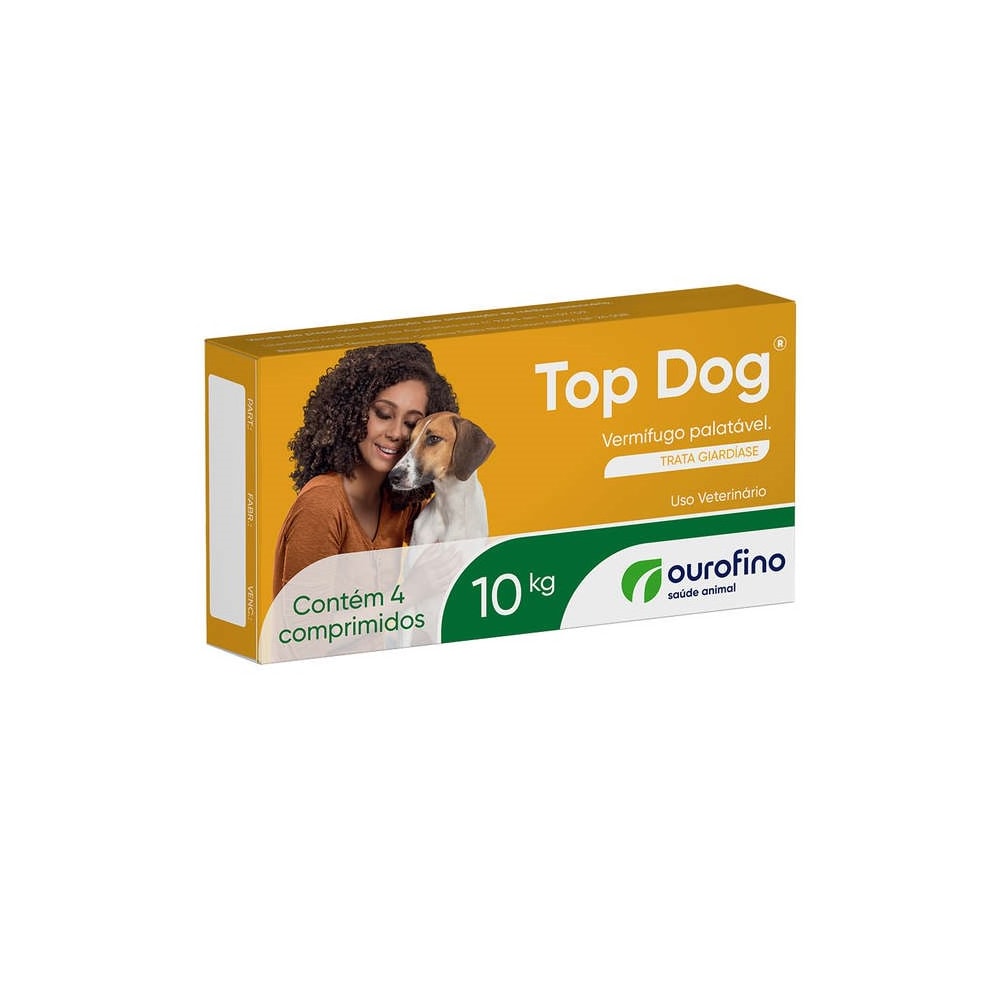 Vermífugo Palatável Top Dog Ourofino 10kg