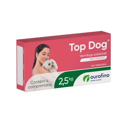 Vermífugo Palatável Top Dog Ourofino 2,5kg 