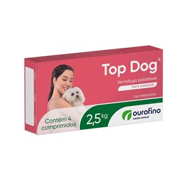 Vermífugo Palatável Top Dog Ourofino 2,5kg 