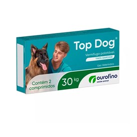 Vermífugo Palatável Top Dog Ourofino 30kg 