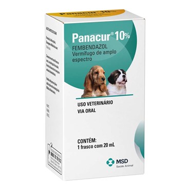 Vermífugo Panacur 10% Suspensão Uso Veterinário 20 ml