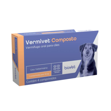 Vermífugo Vermivet Oral Composto para Cães 600mg