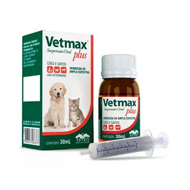Vermífugo Vetmax Plus Vetnil Suspensão para Cães e Gatos 30ml