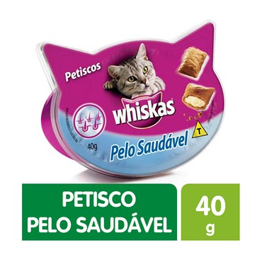 Whiskas Petisco Temptations Pelo Saudável 40g