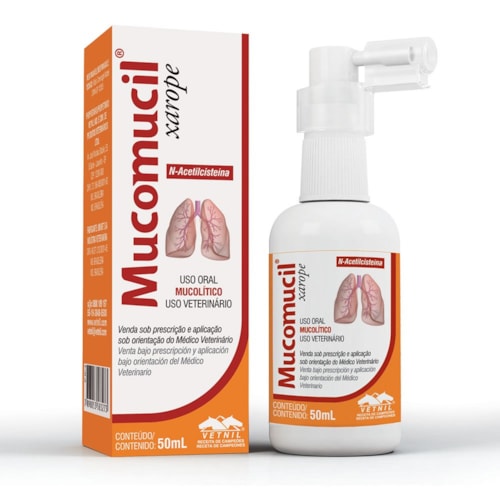 Xarope Mucomucil Vetnil para Cães e Gatos 50ml
