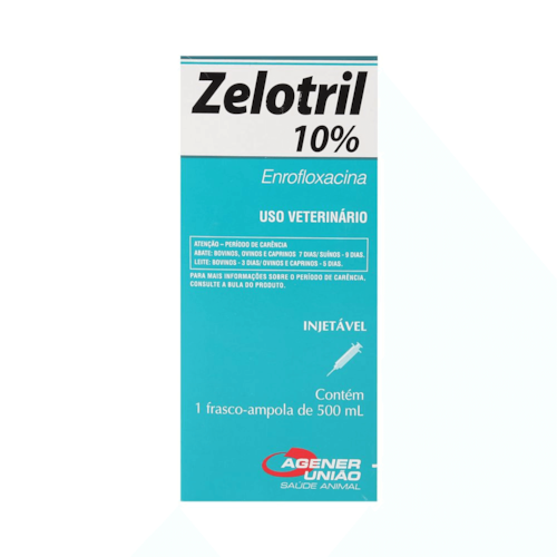 Zelotril 10% Enrofloxacina Injetável 500ml