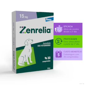 Zenrelia Elanco Controle Dermatite Atópica 30 Comprimidos 15 mg