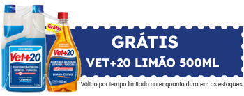 Grátis Vet+20 Pronto Uso Limão-Cravo 500ml